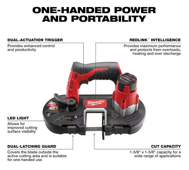 2429-20 Milwaukee M12 Fuel Compact Band Saw (Tool Only)