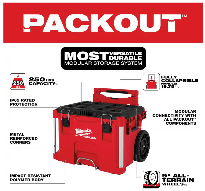 48-22-8427 Milwaukee Rolling Tool Box PACKOUT