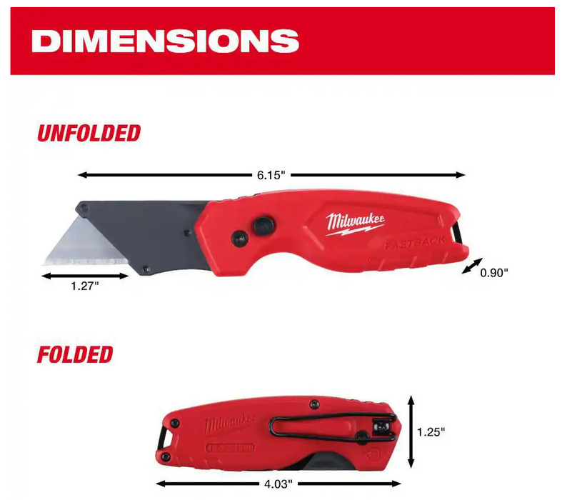 48-22-1500 Milwaukee FASTBACK Compact Folding Utility Knife