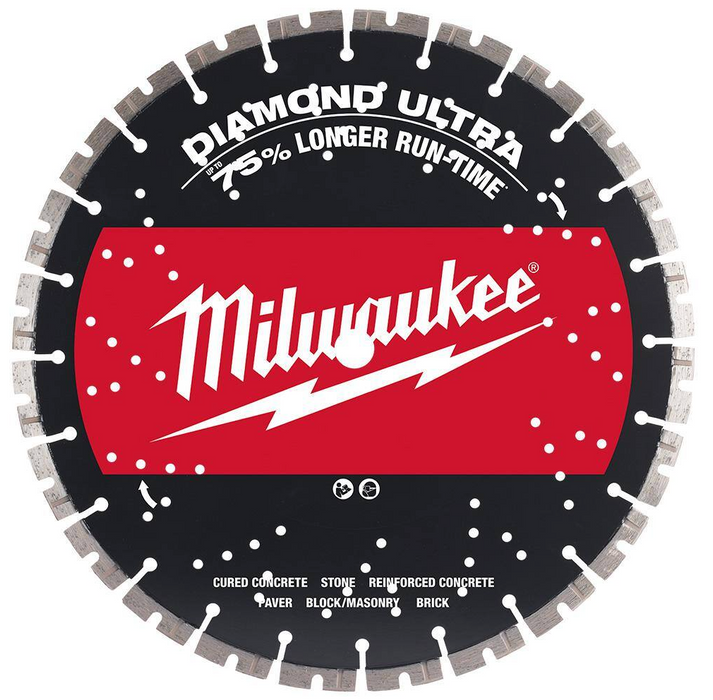 49-93-7540 Milwaukee 14" Diamond Ultra Segmented Turbo, General Purpose Diamond Blade