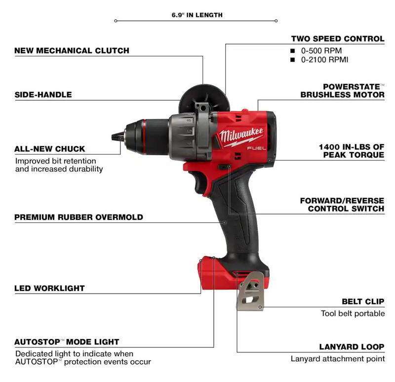 2903-20 Milwaukee M18 Fuel 1/2" Drill/Driver (Tool Only)