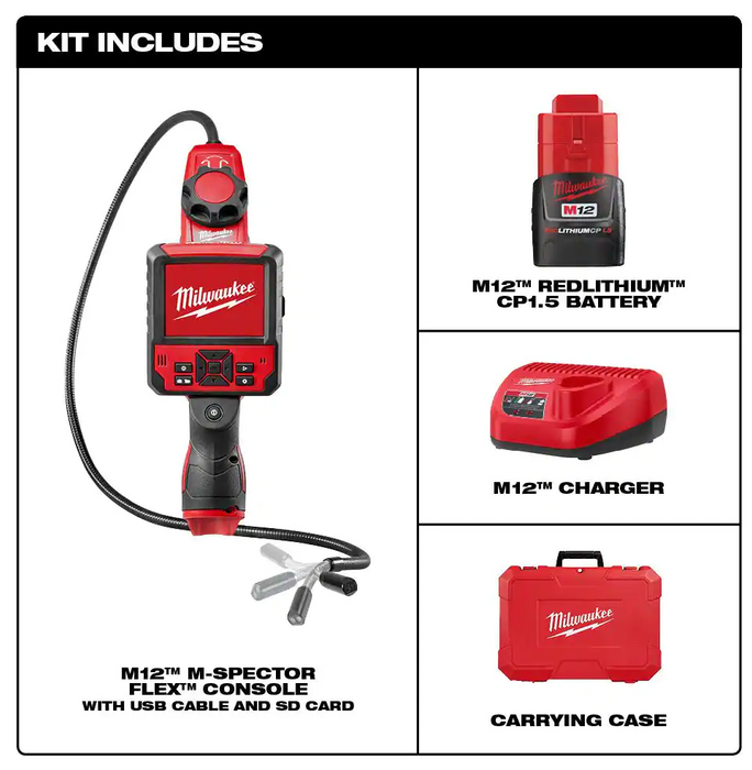 2317-21 Milwaukee M12 Fuel M-SPECTOR FLEX 3FT Inspection Cam Kit