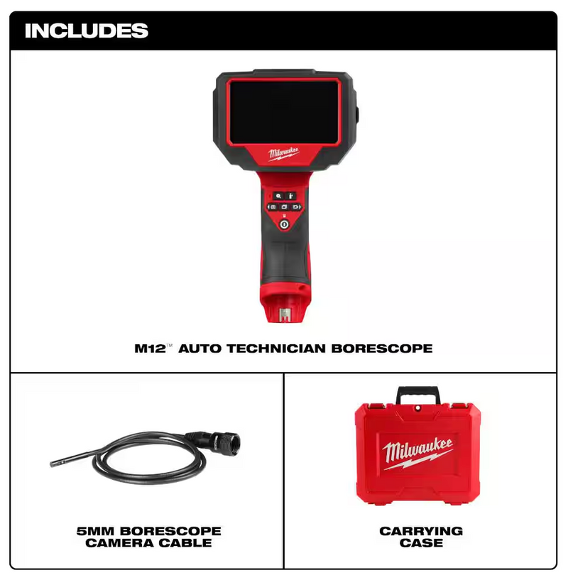 3150-20 Milwaukee M12 Fuel Auto Technician Borescope (Tool Only)