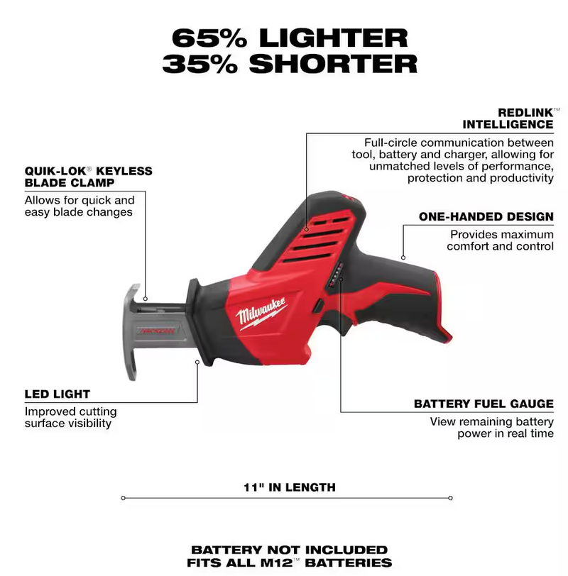 2420-20 Milwaukee M12 Fuel HACKZALL Reciprocating Saw (Tool Only