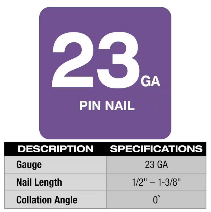 2540-20 Milwaukee M12 Fuel 23 Gauge Pin Nailer (Tool Only)