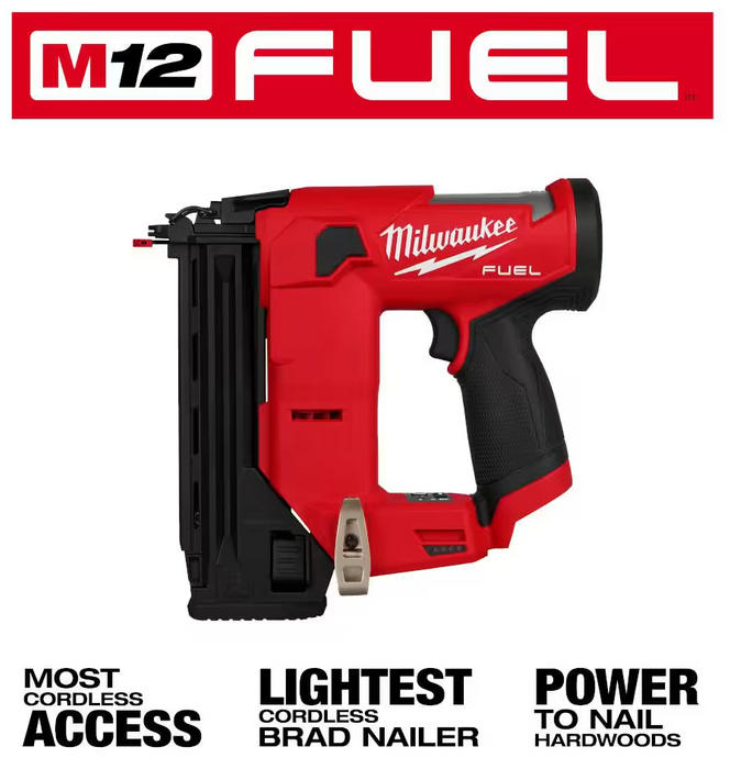 2541-20 Milwaukee M12 Fuel 1-1/2" 18 Gauge Brad Nailer (Tool Only)