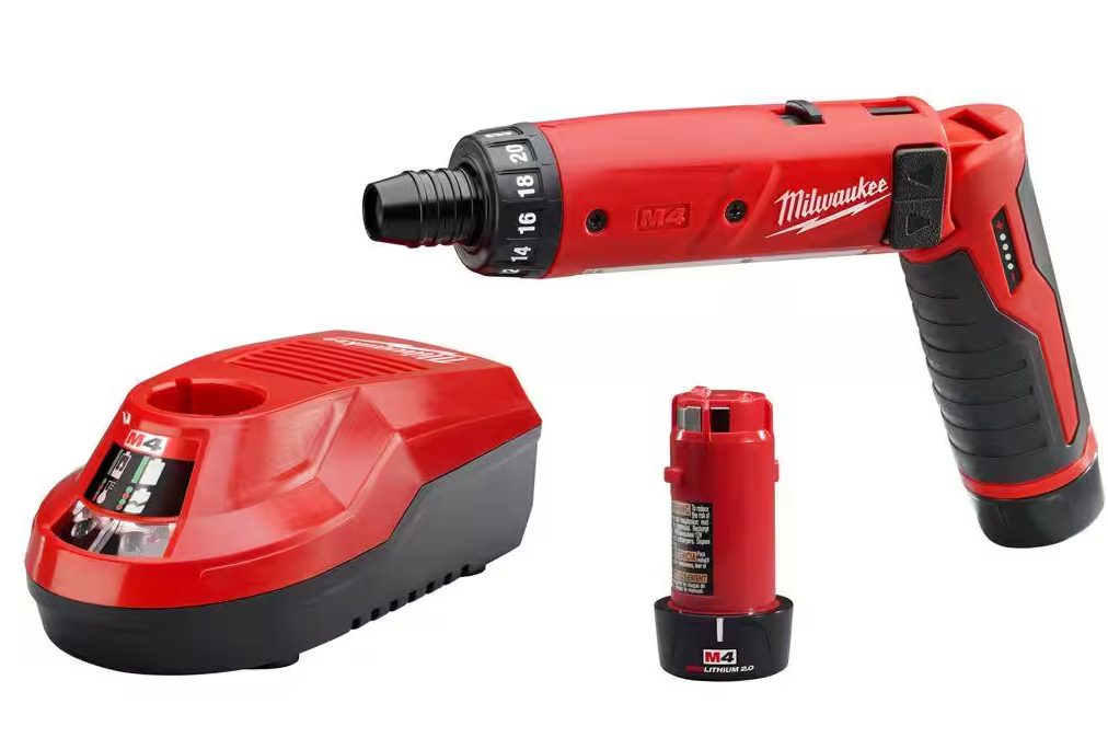 2101-22 Milwaukee M4 4V Cordless 1/4" Hex Screwdriver Kit