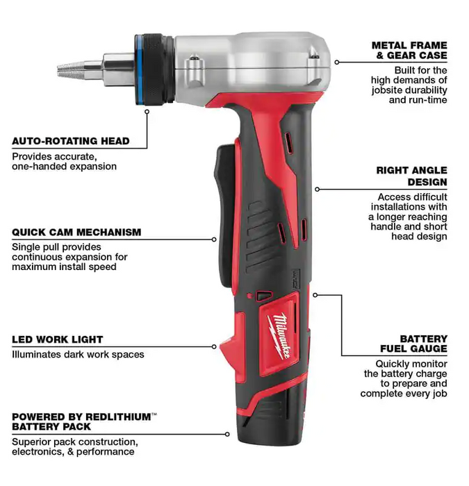 2432-22 Milwaukee M12 ProPEX Expansion Tool Kit