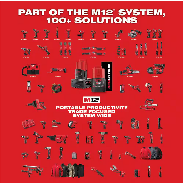 2447-20 Milwaukee M12 3/8" Crown Stapler (Tool Only)