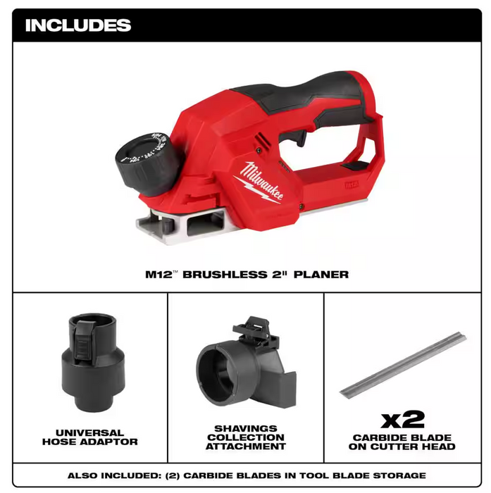 2524-20 Milwaukee M12 2" Planer (Tool Only)