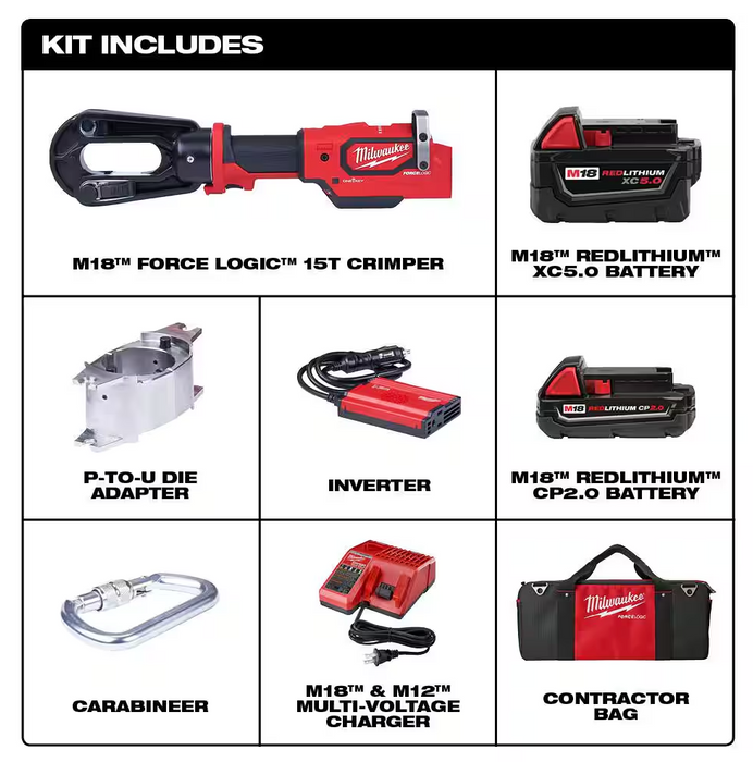 2879-22 Milwaukee M18 FORCE LOGIC 15T Crimper Kit