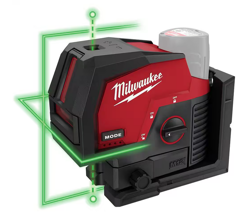 3622-20 Milwaukee M12 Laser Level - 125FT Cross Line & Plumb Points (Tool Only)