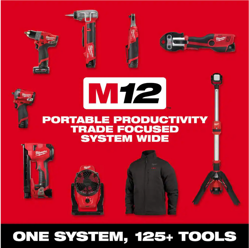 3622-20 Milwaukee M12 Laser Level - 125FT Cross Line & Plumb Points (Tool Only)