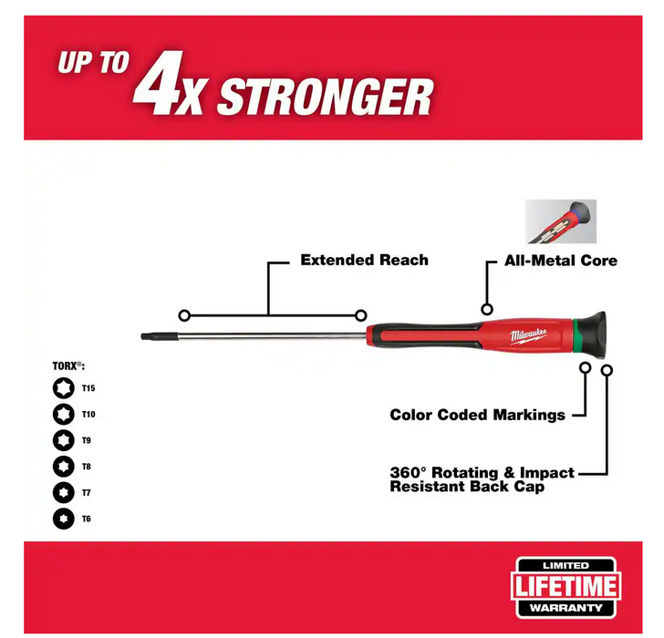 48-22-2610 Milwaukee Torx Precision Screwdriver Set - 6PC