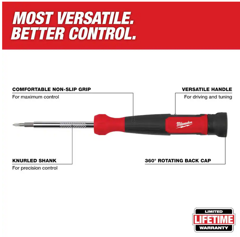 48-22-2930 Milwaukee 4-in-1 Precision Multi Bit Screwdriver