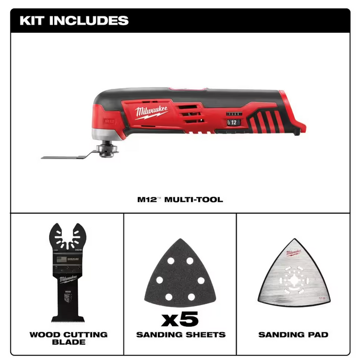 2426-20 Milwaukee M12 Oscillating Multi Tool (Tool Only)