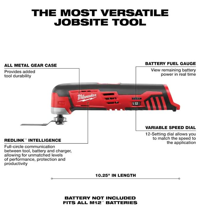 2426-20 Milwaukee M12 Oscillating Multi Tool (Tool Only)