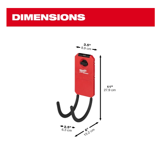 48-22-8331 Milwaukee PACKOUT 6" Curved Utility Hook