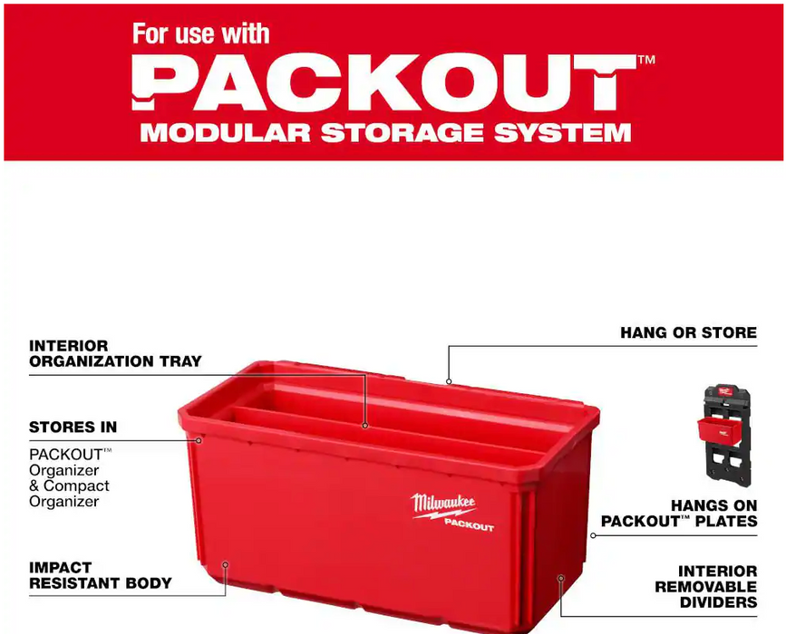 48-22-8063 Milwaukee PACKOUT Large Bin Set - 2PK