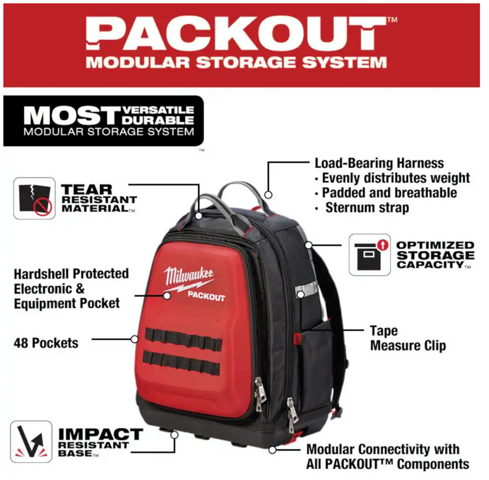 48-22-8301 Milwaukee PACKOUT 15" Tool Backpack