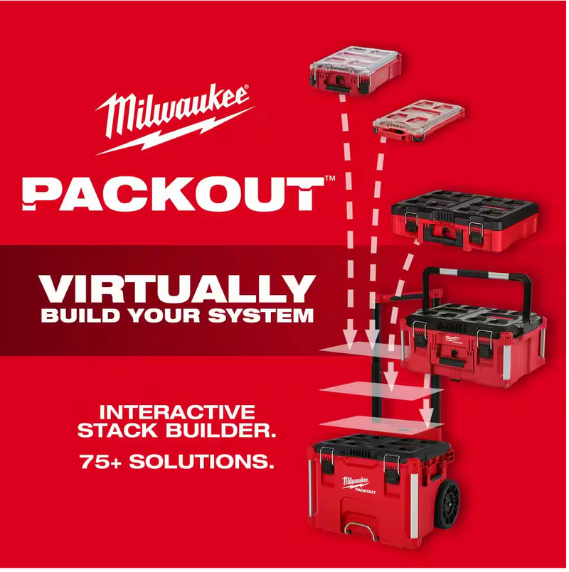 48-22-8410 Milwaukee PACKOUT Dolly Multi Purpose Utility Tool Cart (4 Wheels)