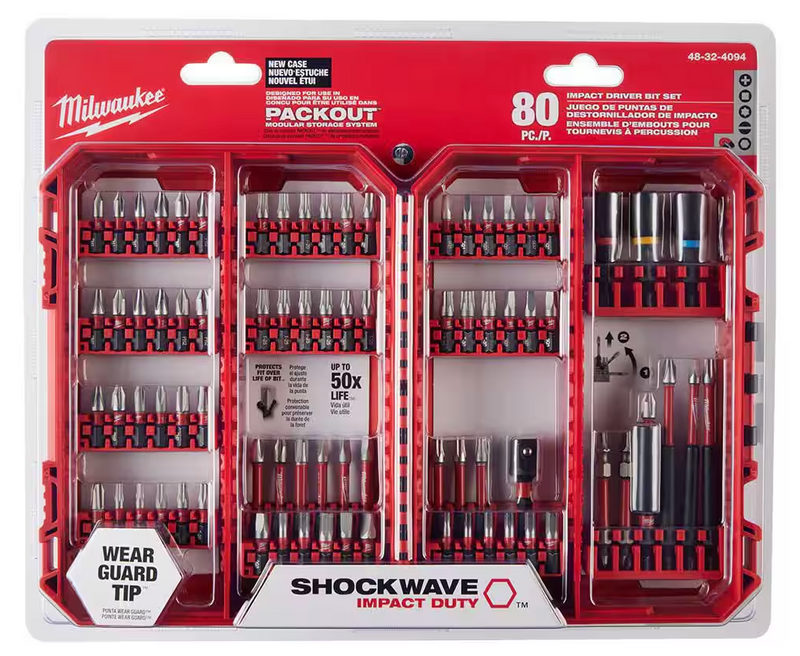 48-32-4094 Milwaukee SHOCKWAVE Impact Duty Driver Bit Set - 80 PC