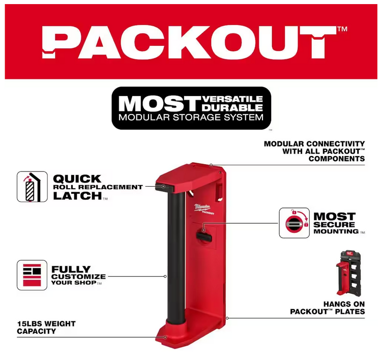 48-22-8337 Milwaukee PACKOUT Roll Holder