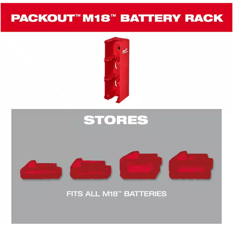 48-22-8339 Milwaukee PACKOUT M18 Battery Rack
