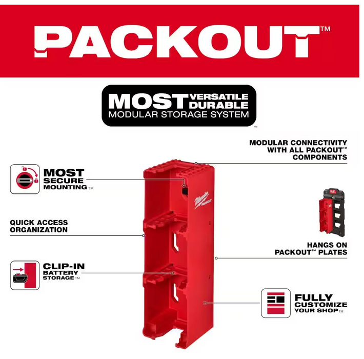 48-22-8339 Milwaukee PACKOUT M18 Battery Rack