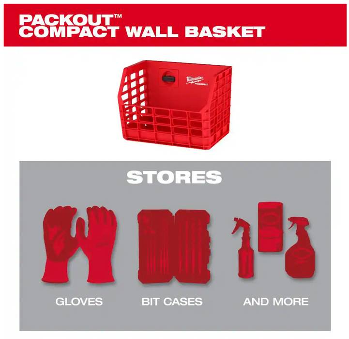 48-22-8342 Milwaukee PACKOUT Compact Wall Basket Tool Holder