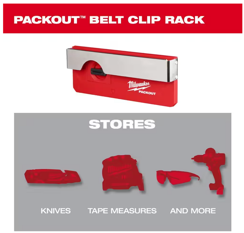 48-22-8344 Milwaukee PACKOUT Belt Clip Rack Tool Holder