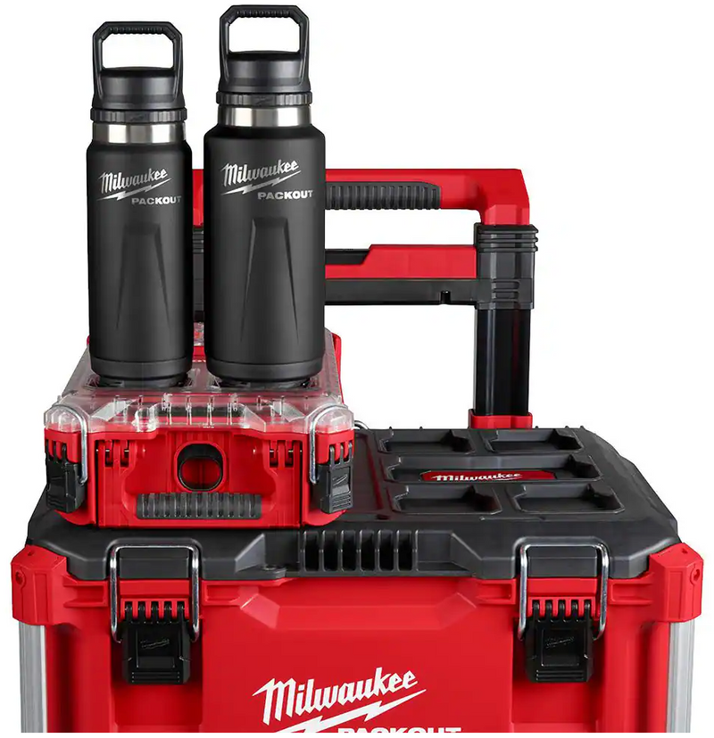 48-22-8396B Milwaukee PACKOUT 24oz Insulated Bottle w/Chug Lid - Black