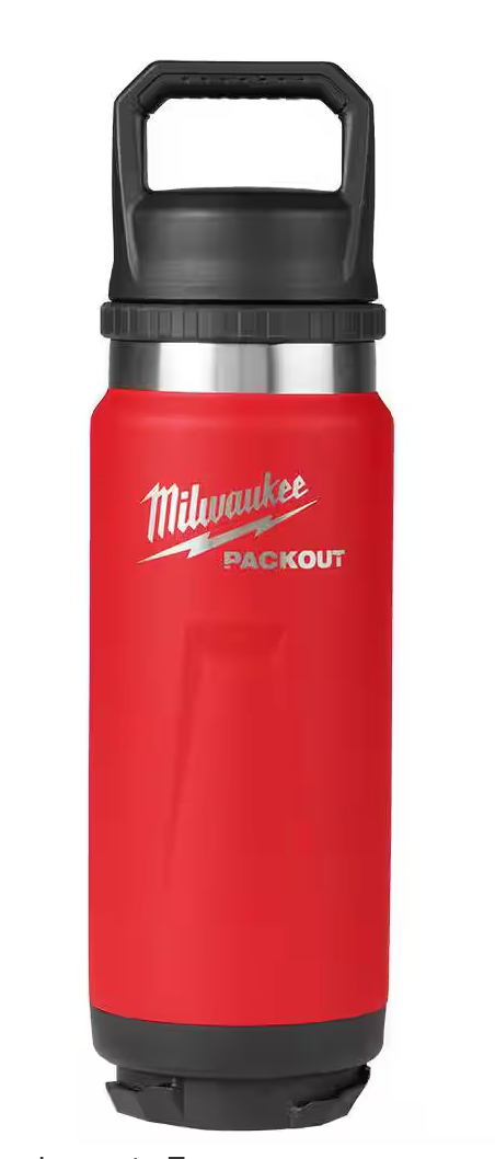 48-22-8396R Milwaukee PACKOUT 24oz Insulated Bottle w/Chug Lid - Red
