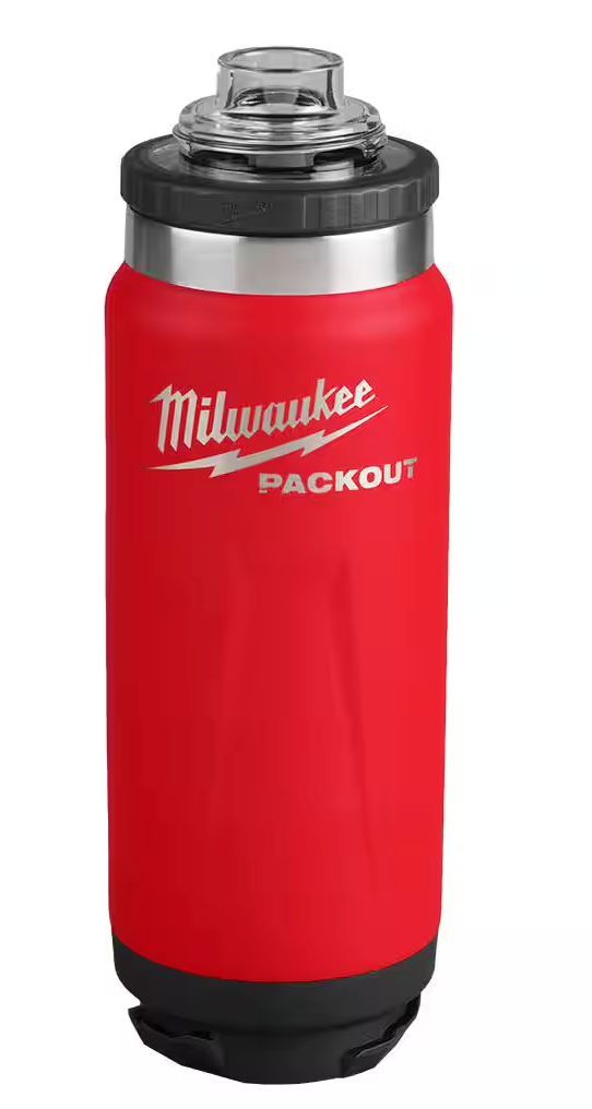 48-22-8396R Milwaukee PACKOUT 24oz Insulated Bottle w/Chug Lid - Red