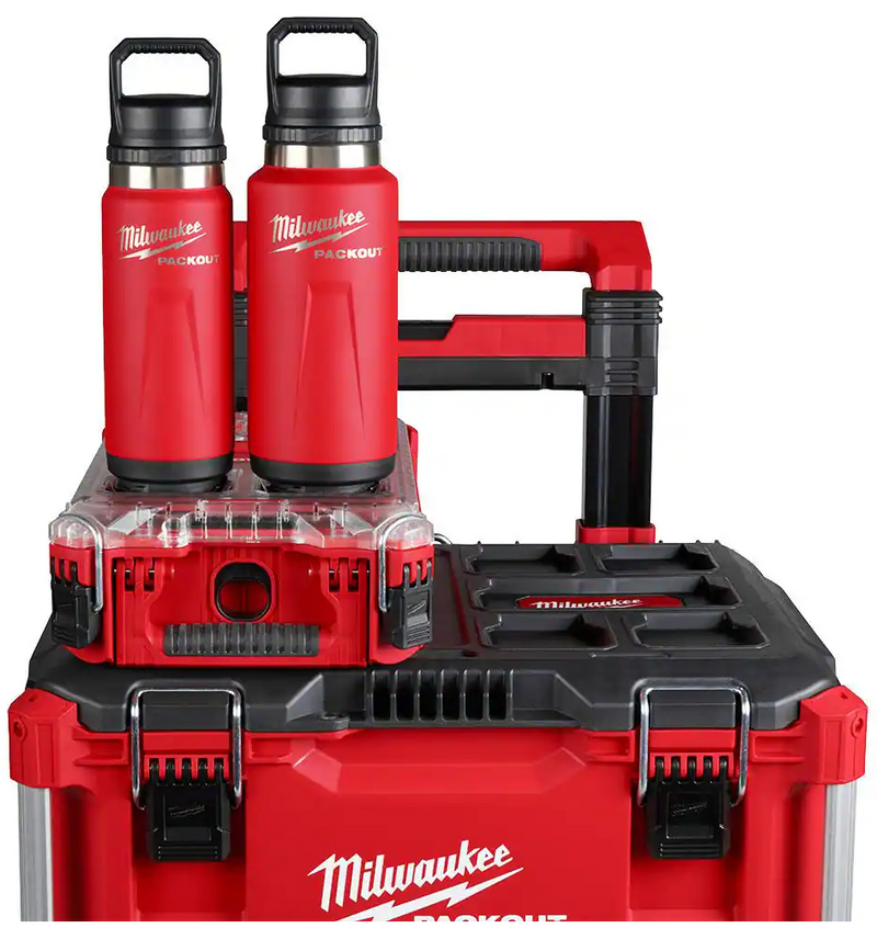 48-22-8396R Milwaukee PACKOUT 24oz Insulated Bottle w/Chug Lid - Red