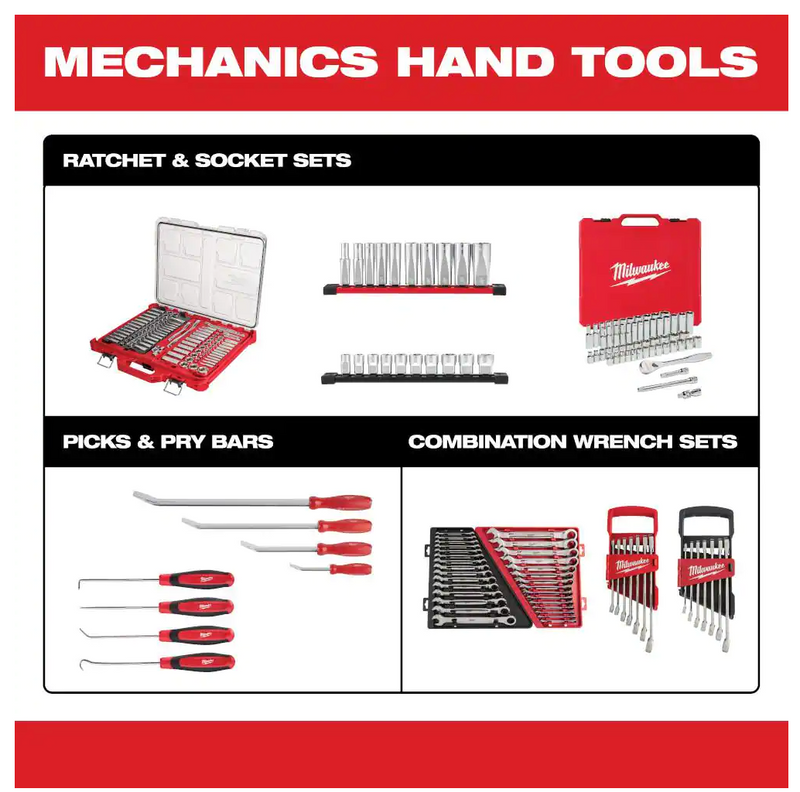 48-22-9482 Milwaukee 3/8" Metric Ratchet & Socket Set w/ PACKOUT - 32 PC
