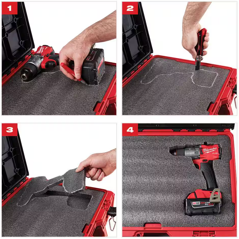 48-22-8451 Milwaukee PACKOUT Tool Box Customizable Foam Insert