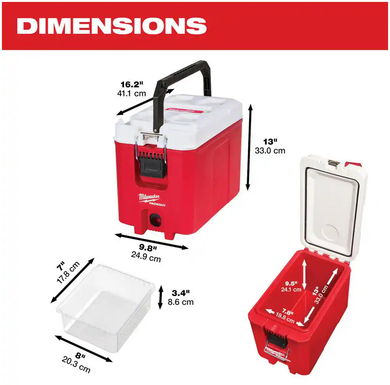 48-22-8460 Milwaukee PACKOUT Compact Cooler - 16 QT