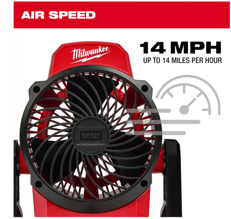 0820-20 Milwaukee M12 Jobsite Fan (Tool Only)