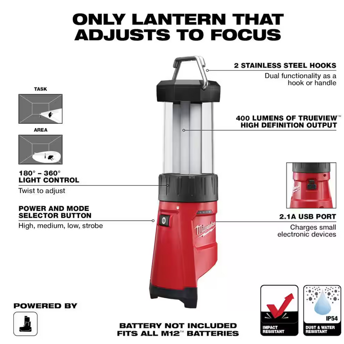 2362-20 Milwaukee M12 Trouble Light w/ USB Charging