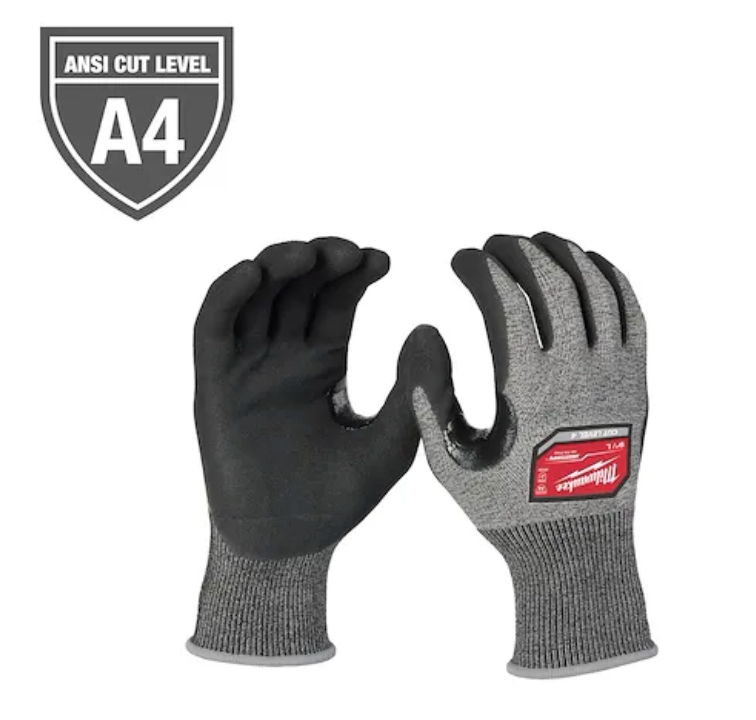 48-73-7142 Milwaukee Cut Level 4 High-Dexterity Nitrile Dipped Gloves (Large)