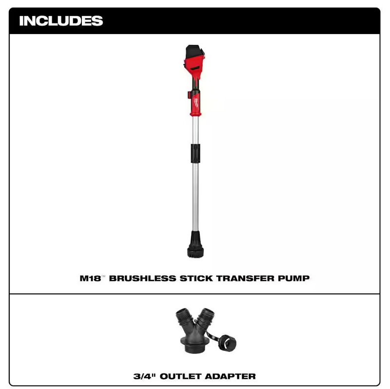2940-20 Milwaukee M18 Brushless Stick Transfer Pump