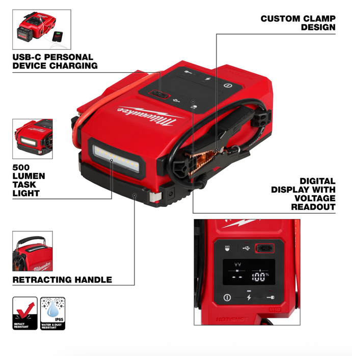 3841-20 Milwaukee M18 Hot Shot Jump Starter (Tool Only)