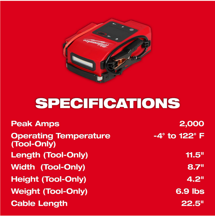 3841-20 Milwaukee M18 Hot Shot Jump Starter (Tool Only)