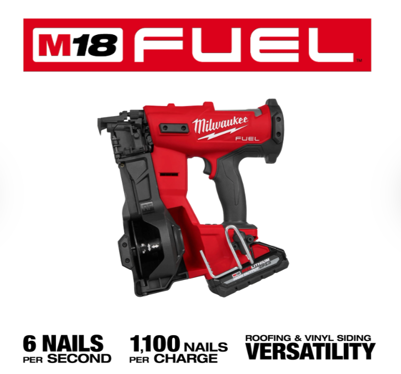 2909-21 Milwaukee M18 Coil Roofing Nailer