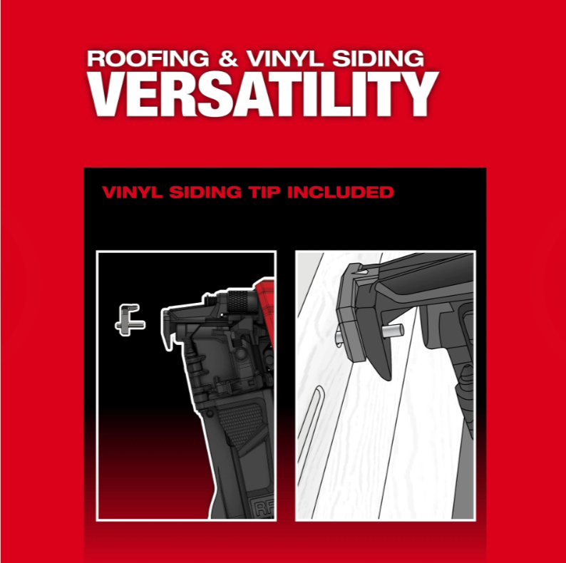 2909-21 Milwaukee M18 Coil Roofing Nailer