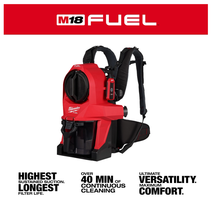 0895-20 Milwaukee M18 FUEL 3-in-1 Backpack Vacuum
