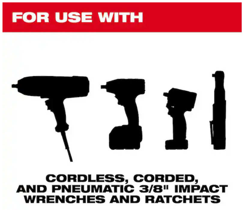 49-66-6805 Milwaukee Shockwave 3/8" Impact Duty Socket PACKOUT Set