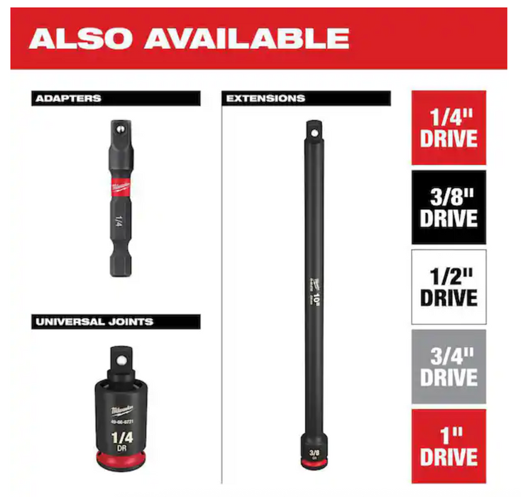 49-66-6805 Milwaukee Shockwave 3/8" Impact Duty Socket PACKOUT Set