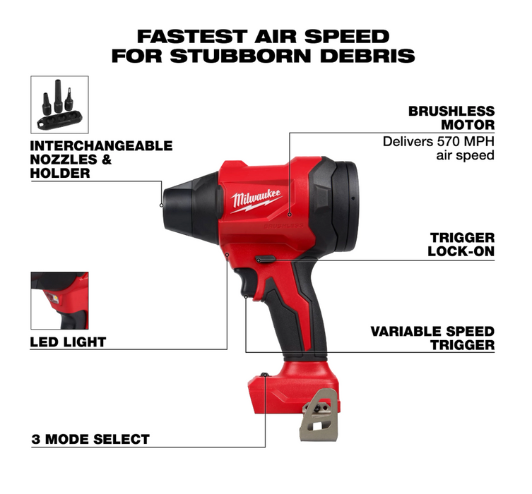 0887-20 Milwaukee M18 Brushless Precision Blower